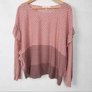 Two by Vince Camuto 3 Pattern Long Sleeve Blouse